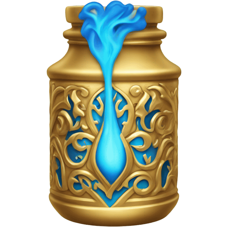 flame on jar egypt gold white blue  emoji