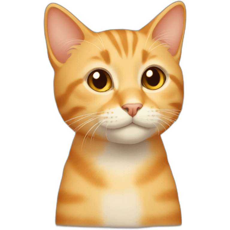 small light-orange loving cat emoji