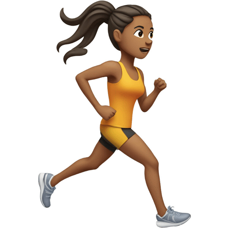 Jogging lady emoji