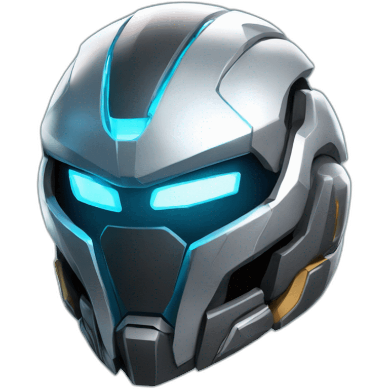 futuristic armored Omega Energy helm radiating energy emoji