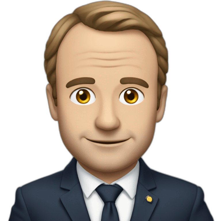 Macron avec un chat sur la tête emoji