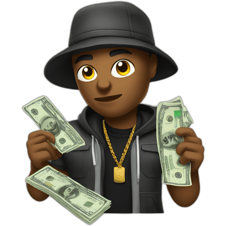 gangsta with cash emoji