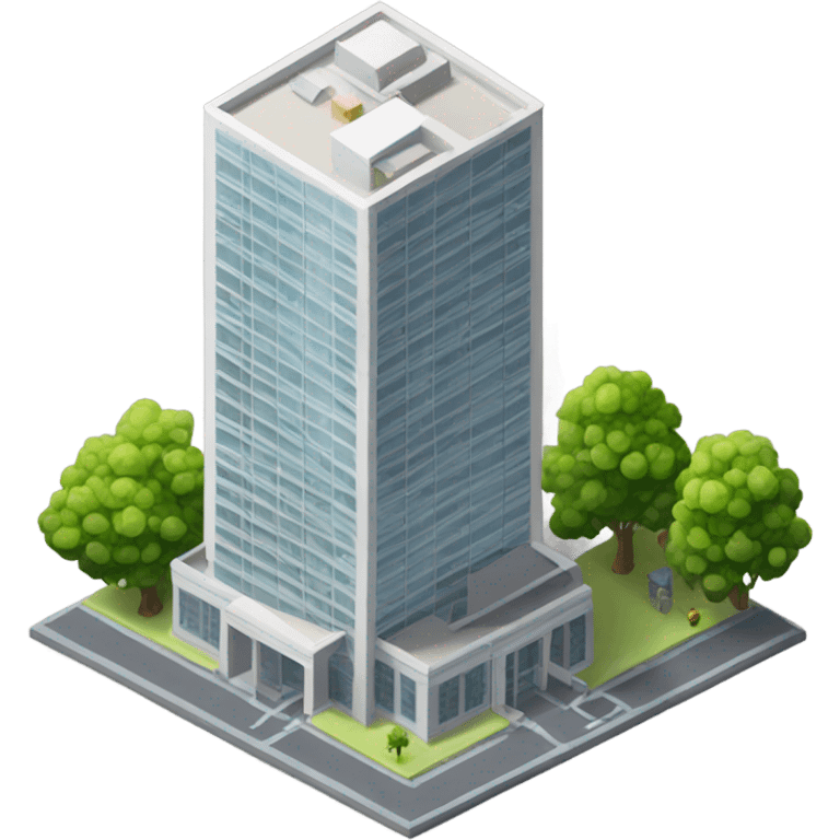 isometric office towerblock emoji