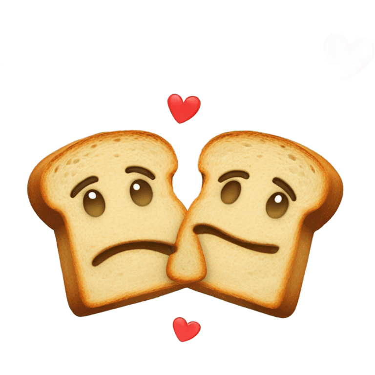 toast in love emoji