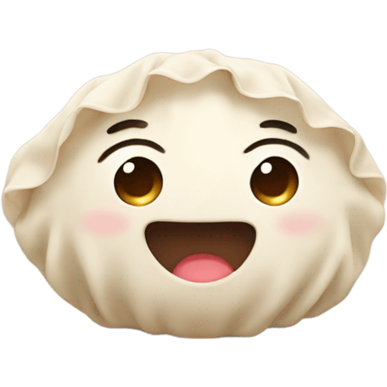 a cute dumpling smiling emoji