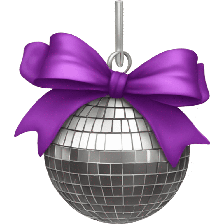 Disco ball with bow emoji