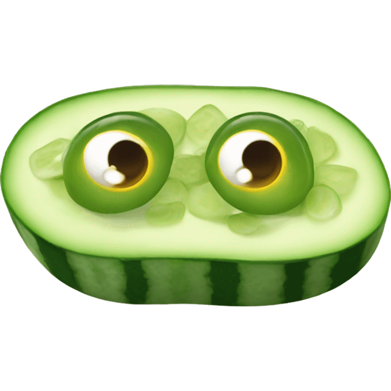 spa day cucumber eyes  emoji