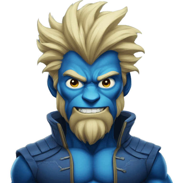 blue beast x men emoji