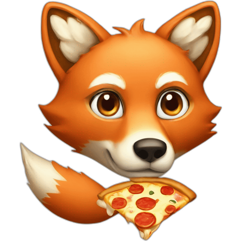 fox and pizza emoji