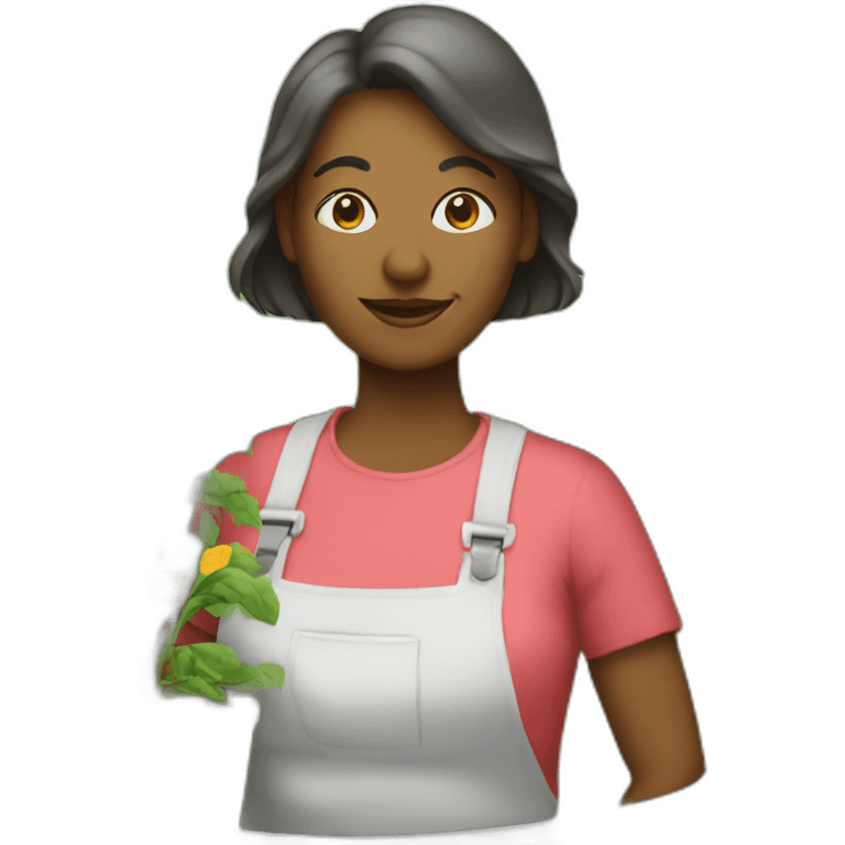 48 year old woman gardening emoji