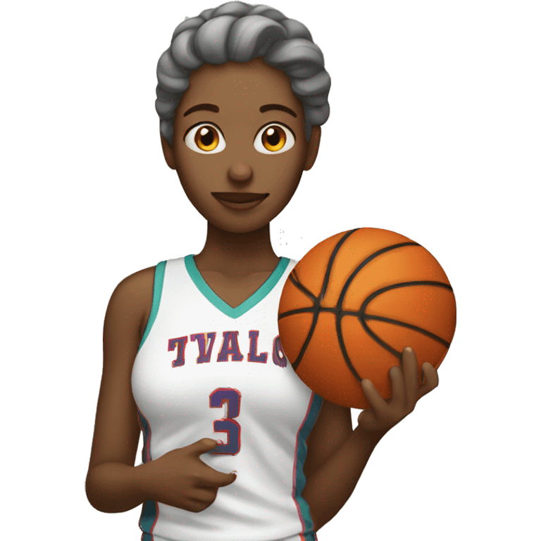 woman holding basketball emoji