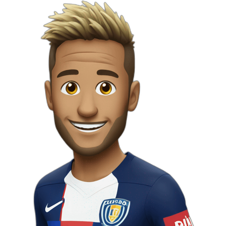 Neymar buvant de la bière emoji