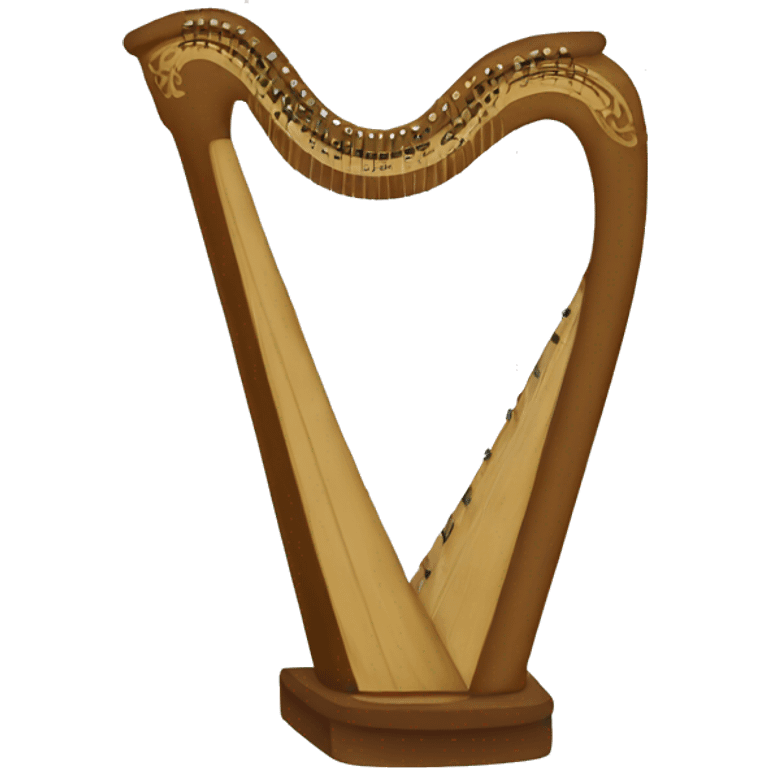 Harp with outline emoji