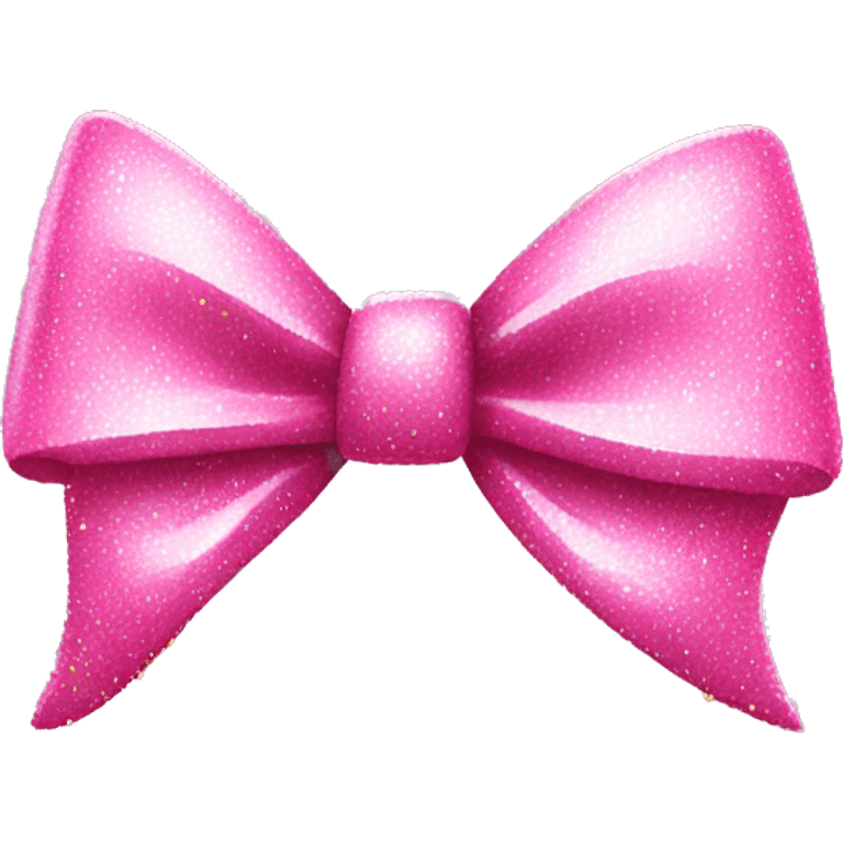 Pink bow with sparkles emoji