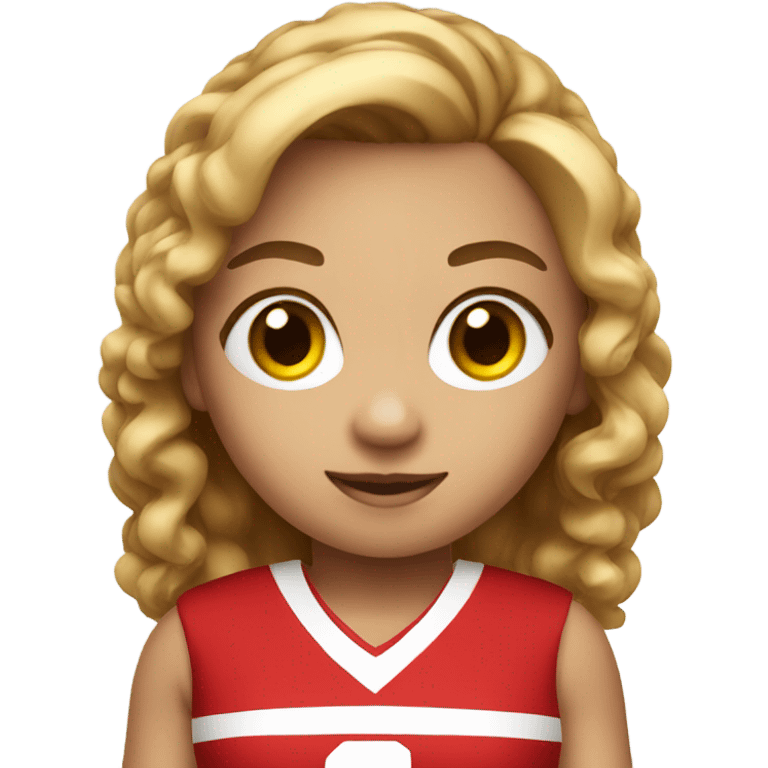 Cheerleader red uniform  emoji