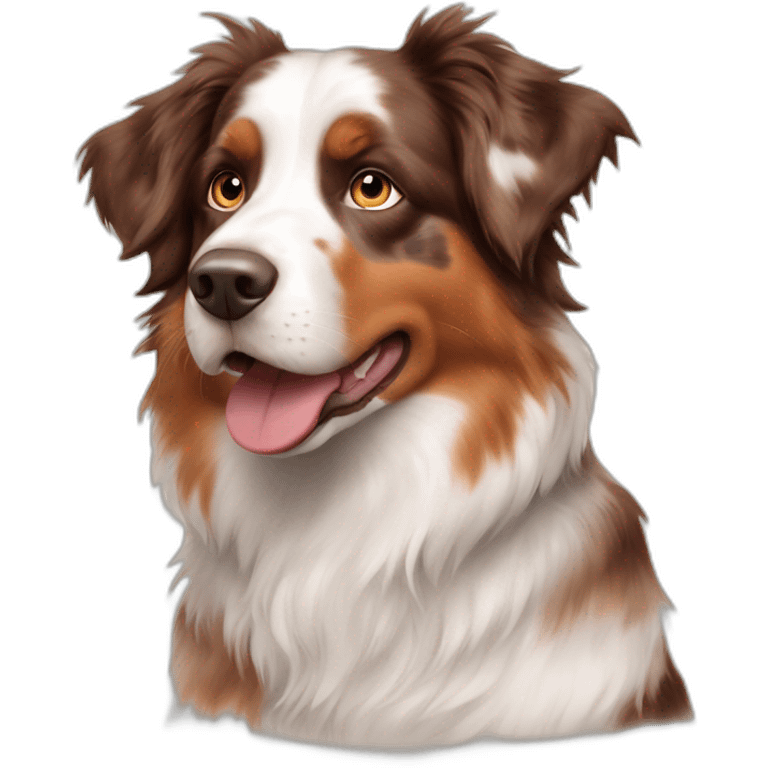 Red merle Australian Shepherd emoji