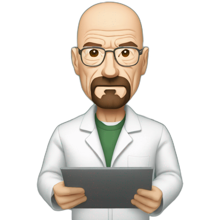 Walter White in his lab emoji