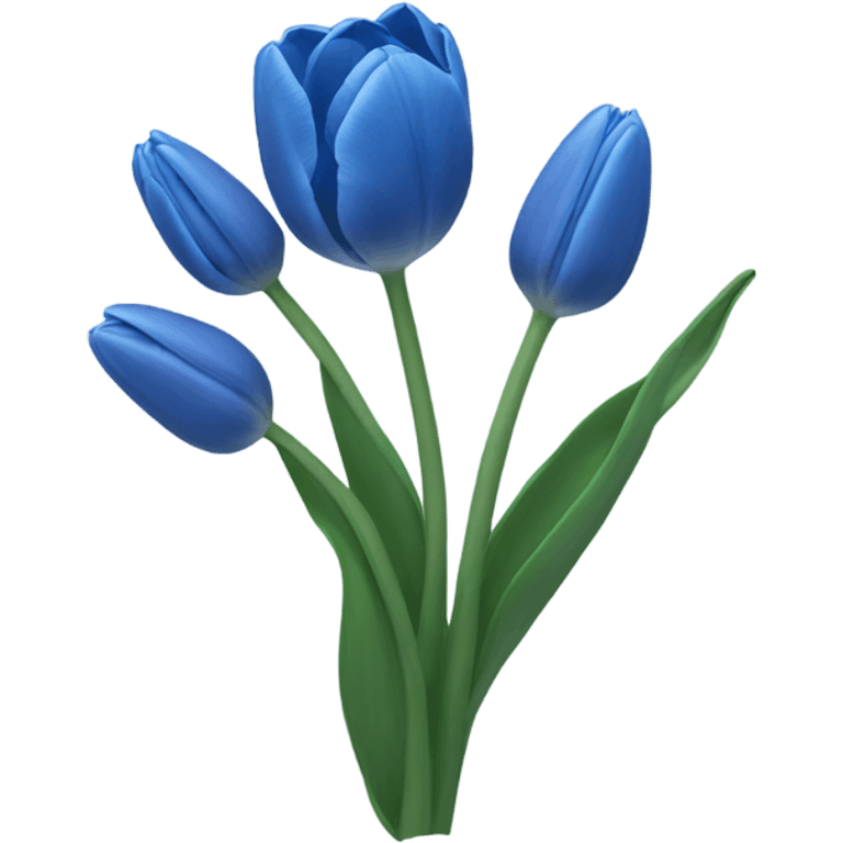 Blue tulips emoji