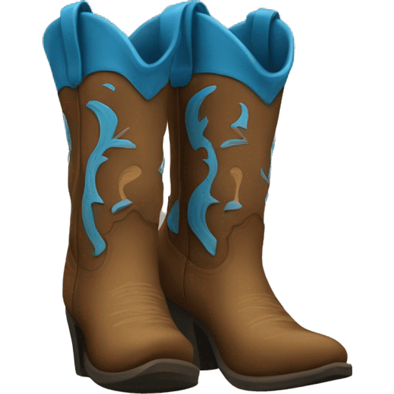 Blue Cowgirl Boots  emoji