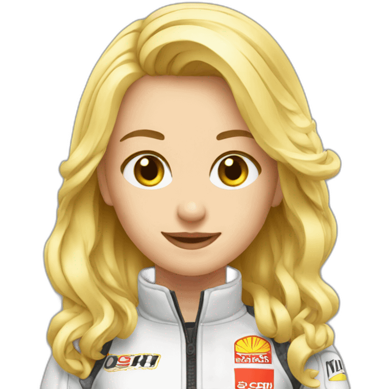 Blonde girl motorsport emoji