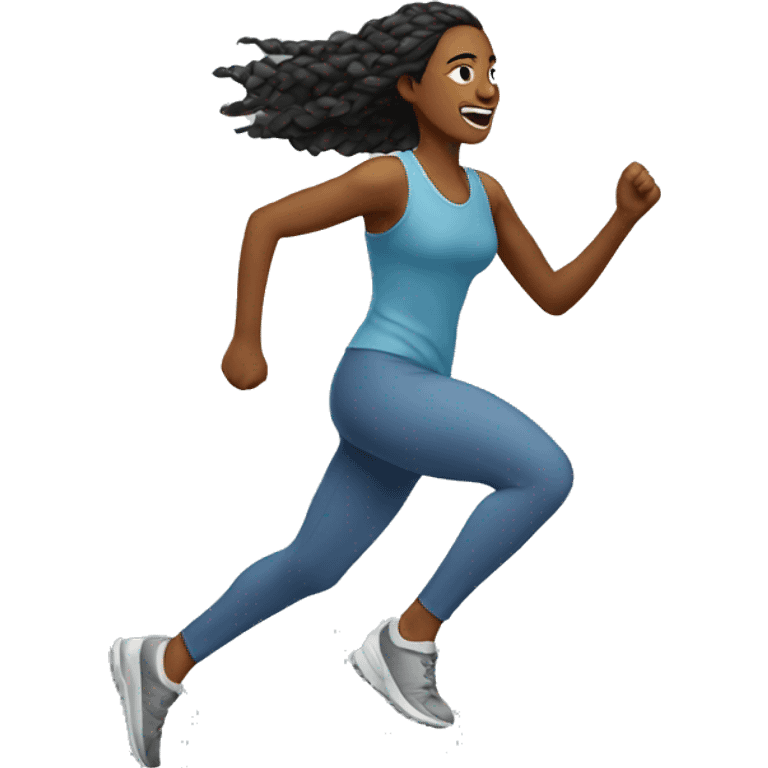 winter solstice woman running emoji