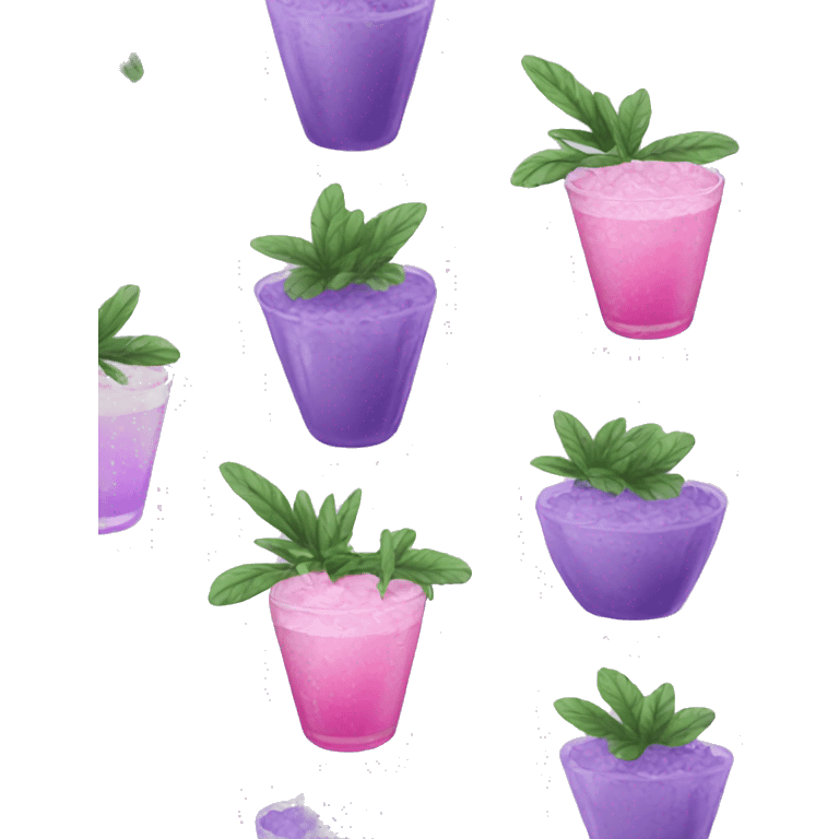 Lavender plants pink  cocktail emoji