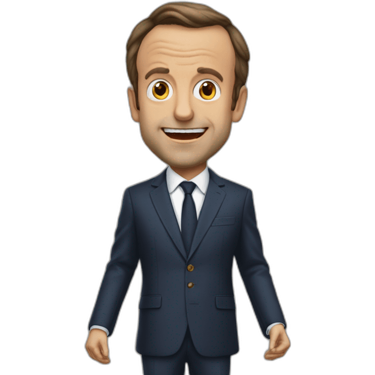 Une araignée qui mange Emanuel macron emoji