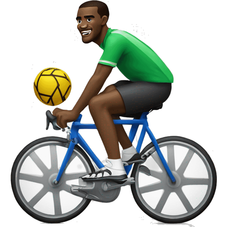 Samuel  Eto'o sur un vélo  emoji