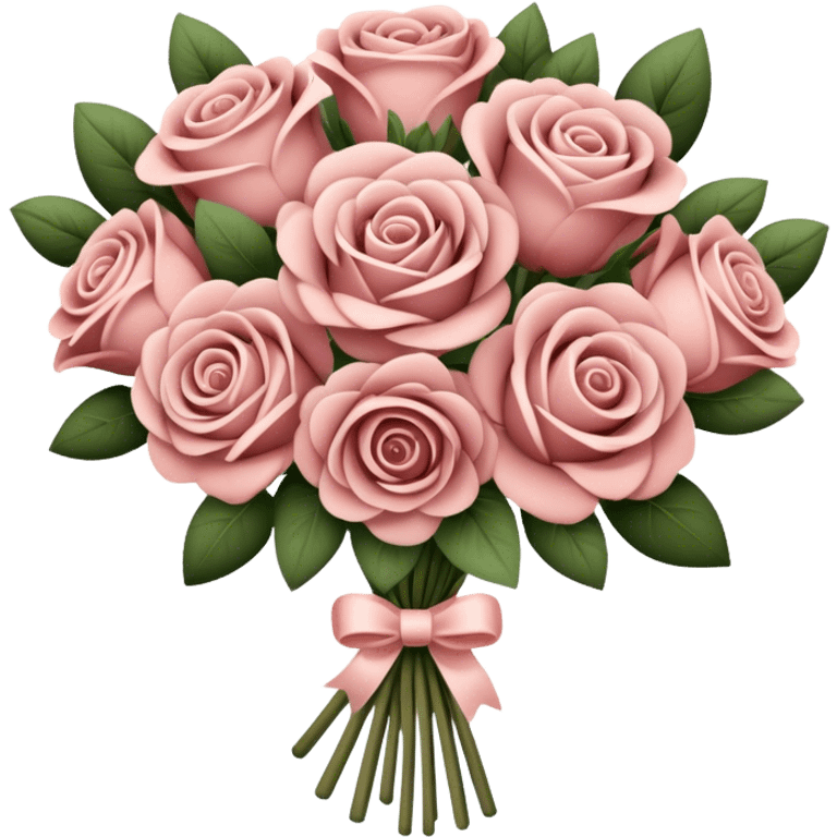 Neutral toned dusty rose flower bouquet  emoji