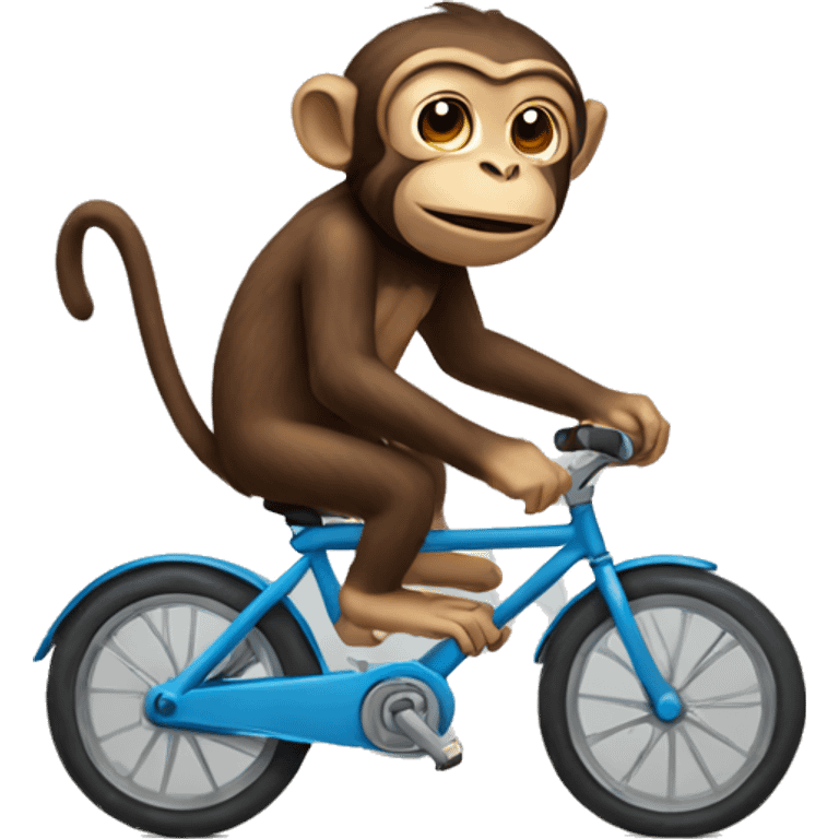 Monkey riding a bike emoji