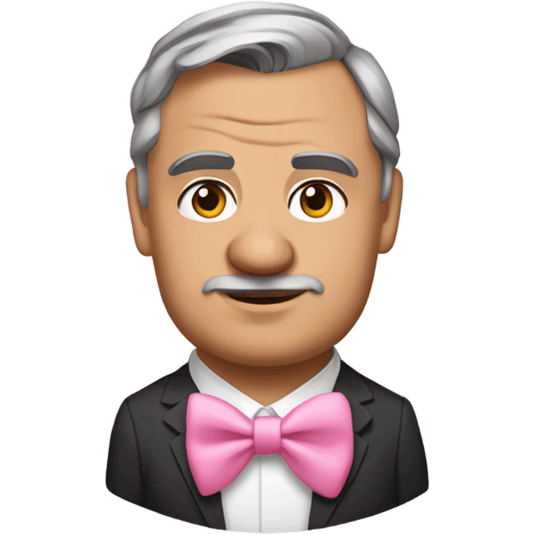 viktor orbán with a pink bow emoji