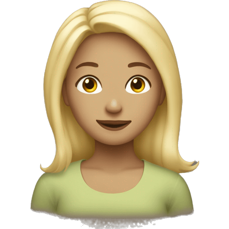 Gratitude blonde girl emoji