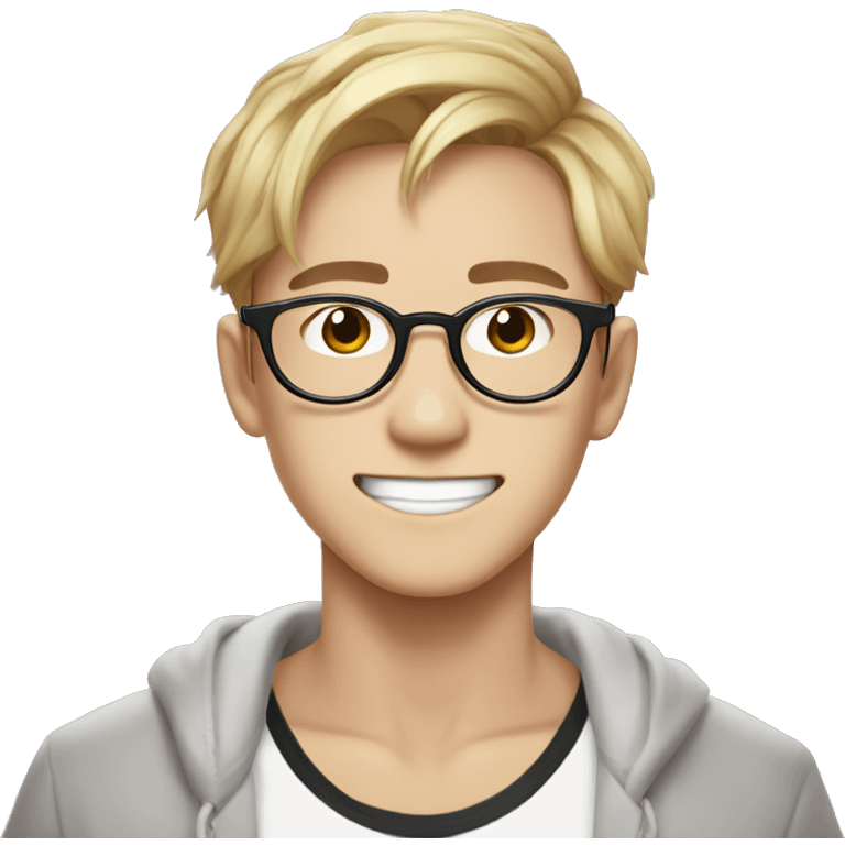 kpop idol male enhypen with glasses emoji