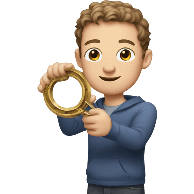 Mark zuckerberg holding detective loop emoji