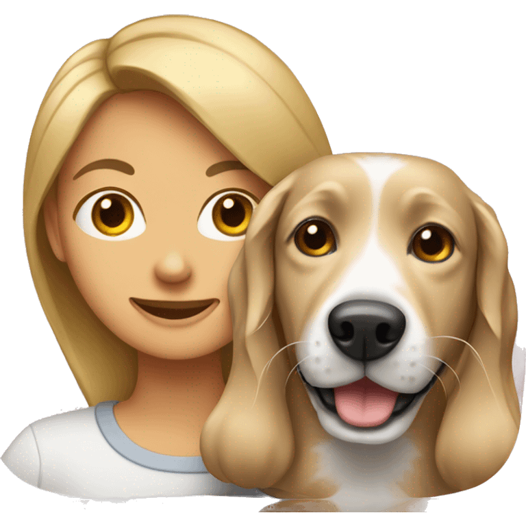 Dog with its owner emoji