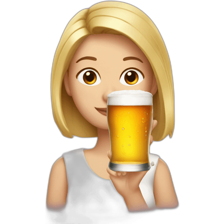 Christelle Puech drink beer emoji