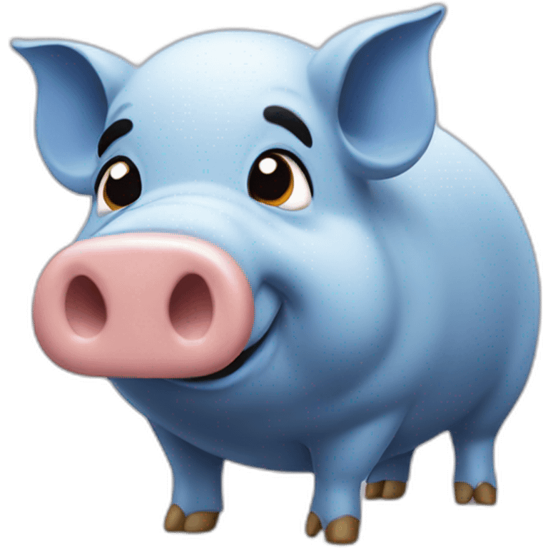 Cochon bleu emoji