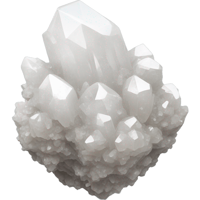 White quartz crystal cluster  emoji