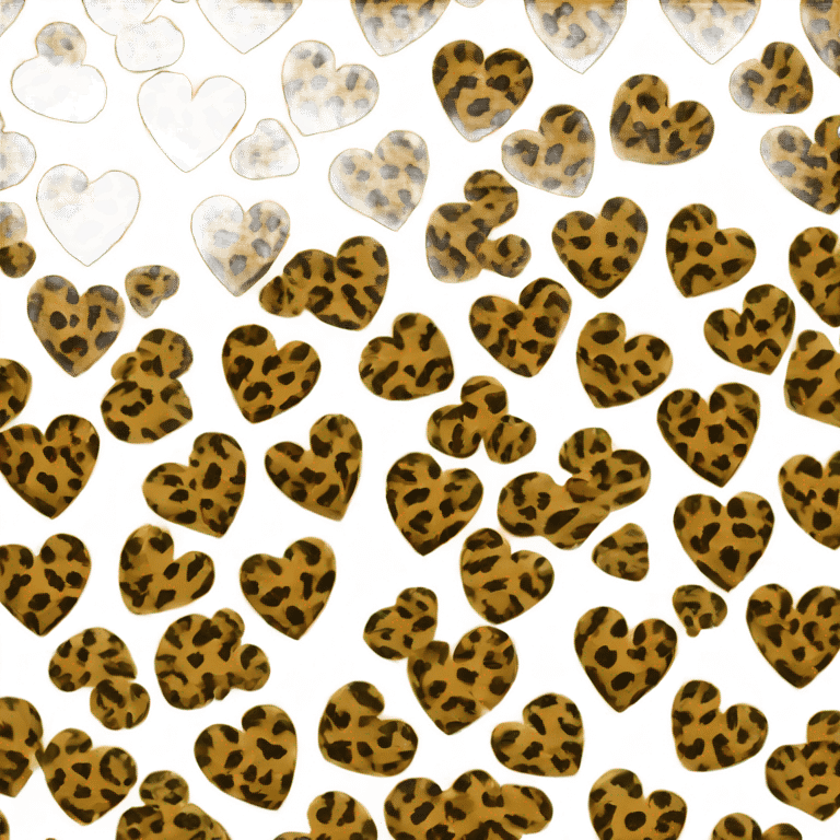 Leopard print heart emoji