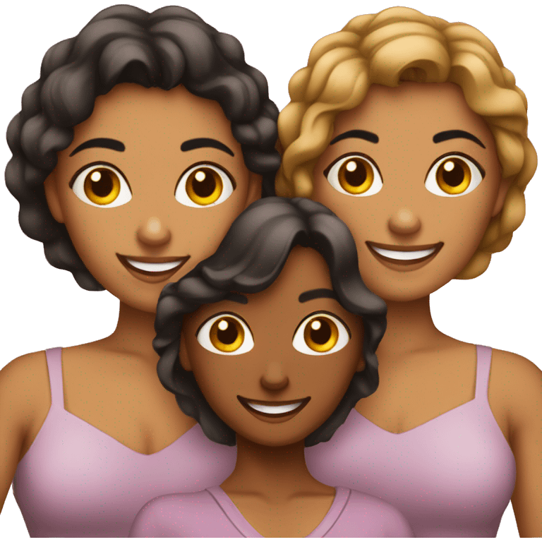 Grupo de mujeres felices  emoji