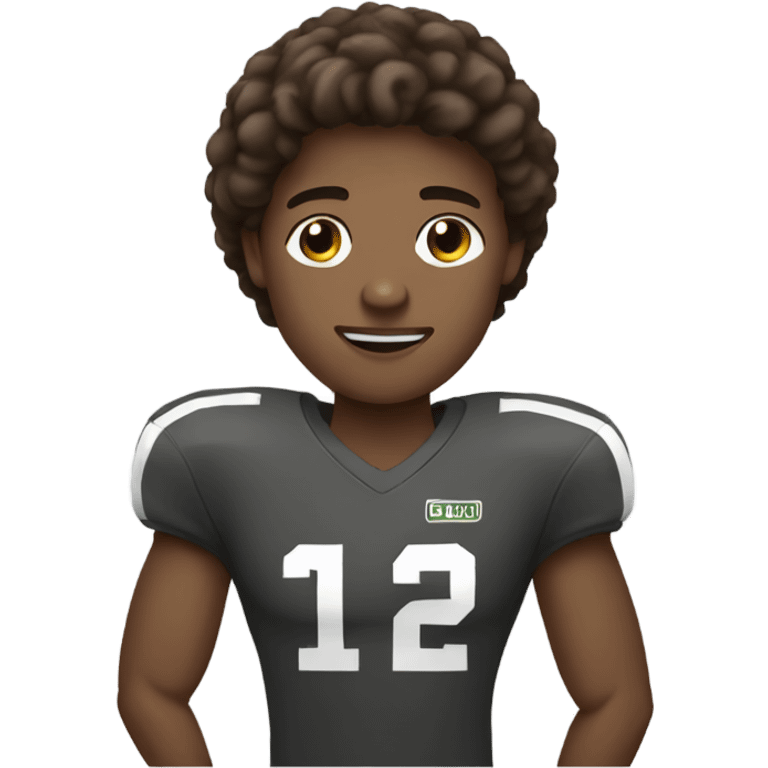 brown haired football player emoji