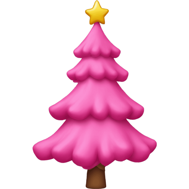 Pink Christmas tree emoji