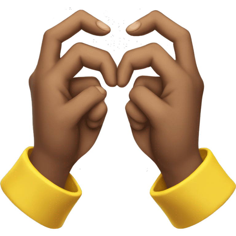 2 hands doing heart shape with pikachu hands emoji