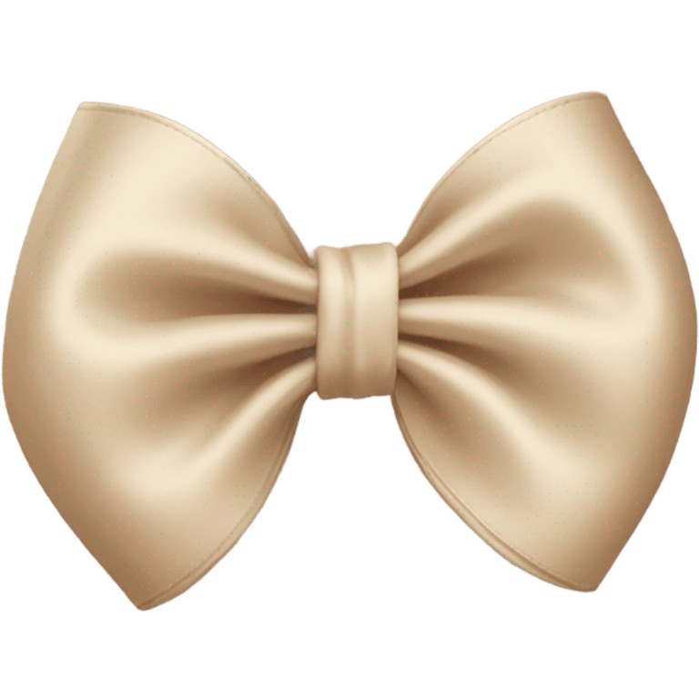 satin beige bow emoji