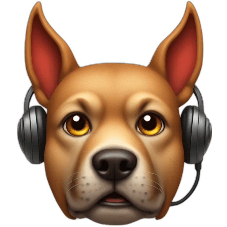 Dog devil on the radio emoji