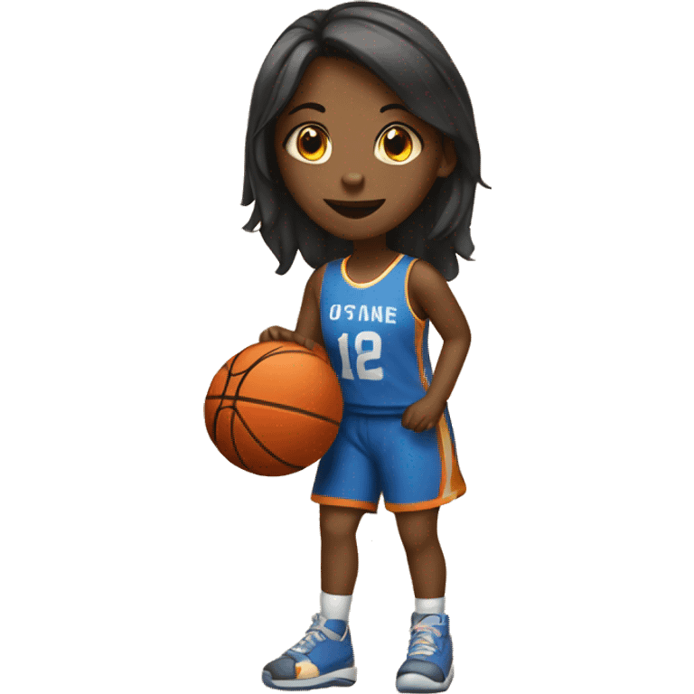 Girl playing basketball emoji