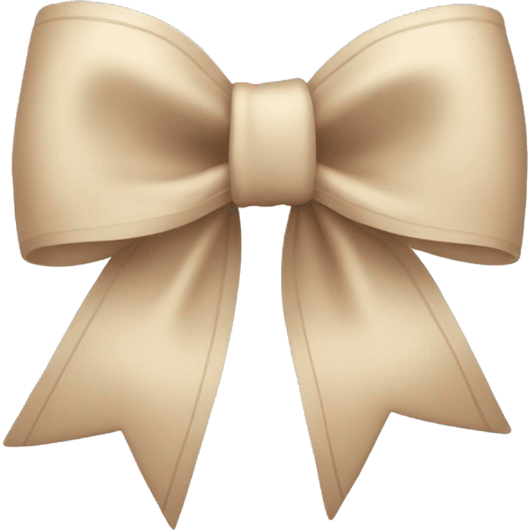 a cute beige bow  emoji