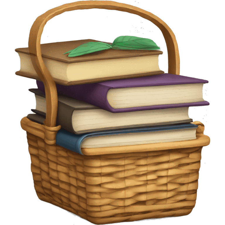 basket with books inside  emoji