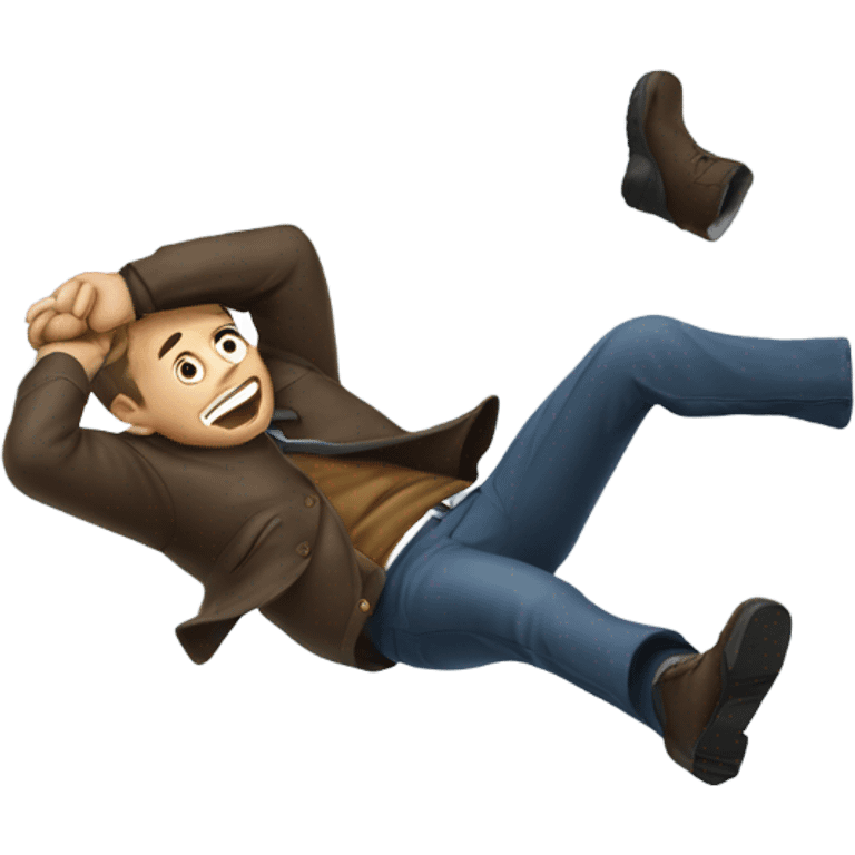 Man falling emoji