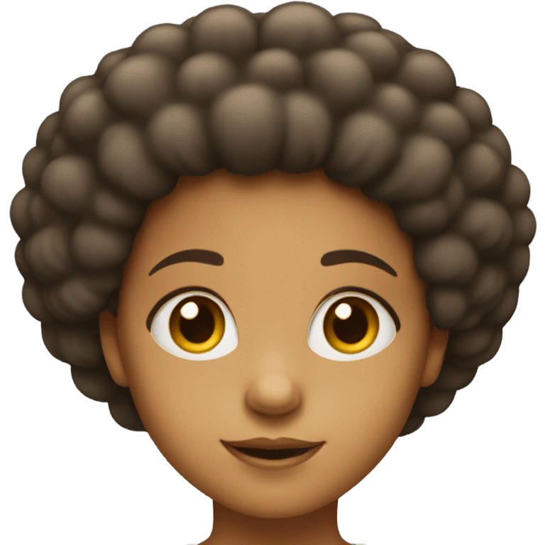 Girl with Afro emoji